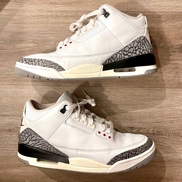 Air Jordan 3 “White Cement” size 10.5 used with original box 📦 DM3707-100 - Picture 1 of 7